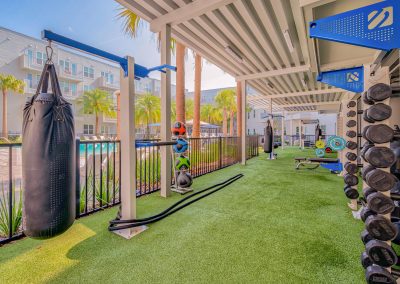 outdoor crossfit gym at liv+ gainesville