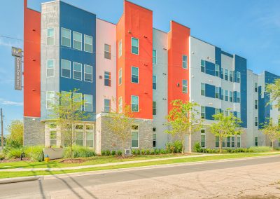 street view of liv+ gainesville's student apartments